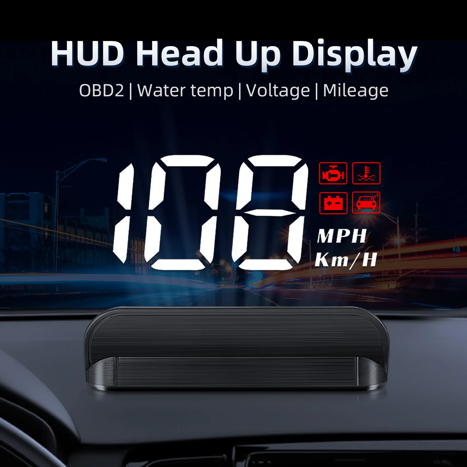 M3 OBD2 HUD Head Up Display OBD2 Car Speed On-Board Computer Fuel Mileage With Alarm Car Electronics Accessories Glass Projector