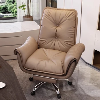 Confortável cadeira giratória com apoio para os pés, cadeira do computador de escritório confortável reclinável sedentário, sofá do negócio, jogos, casa, escritório