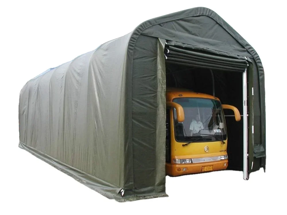 GS Fast Delivery Sun Shade Bus Shelter Price Fabric Warehouse Prefabricated Steel Frame Tent