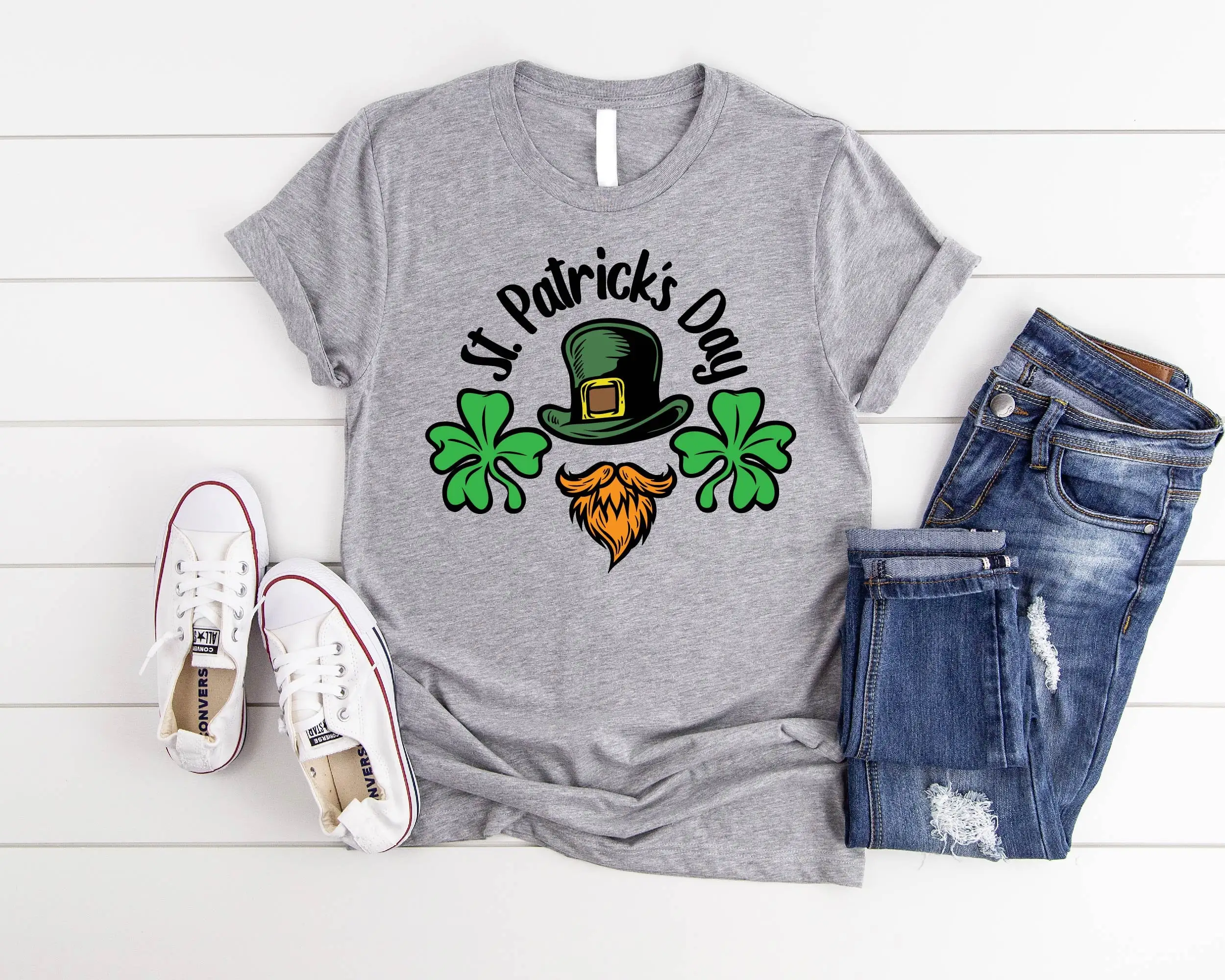 St Patricks Day shirt Four Leaf Clover Irish T Saint s Da