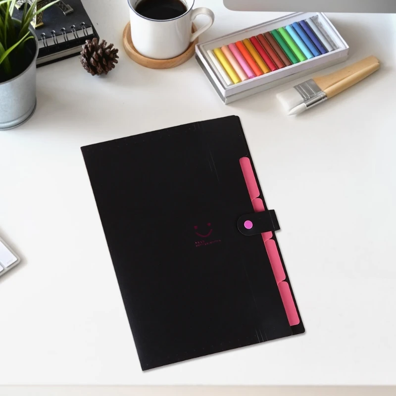 5 جيوب كبيرة لحفظ الملفات المحمولة، حقيبة صندوقية لتنظيم الملفات متعددة الوظائف