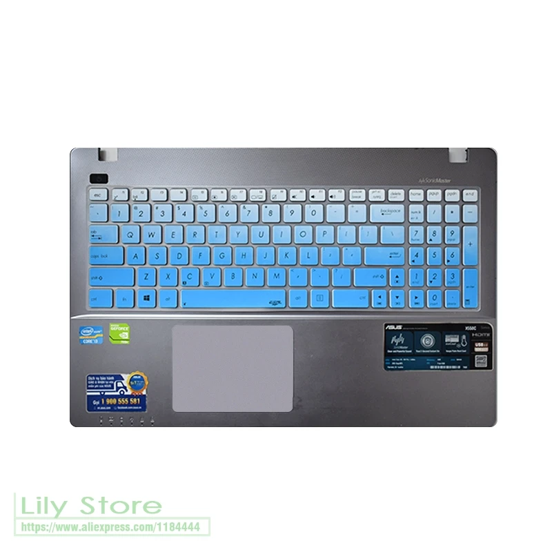 Protecteur de clavier en Silicone 15 pouces, pour Asus Q550 DX991C E56C D552C ZX50JX FX-Plus 4200 R513MD R752LD A53S A55