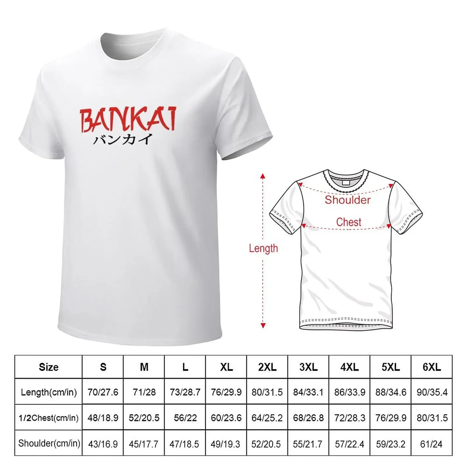 Bankai T-Shirt oversizeds new edition anime clothes mens graphic t-shirts funny