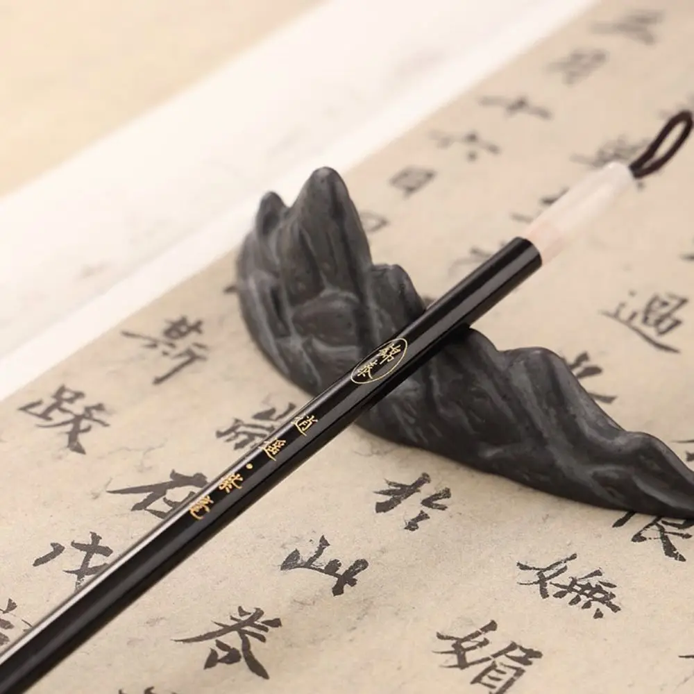 Traditional Chinese Calligraphy Brush Oil Watercolor Oil Painting Scriptures Writing Brush Wolf Hair Wood Art Paint Brush