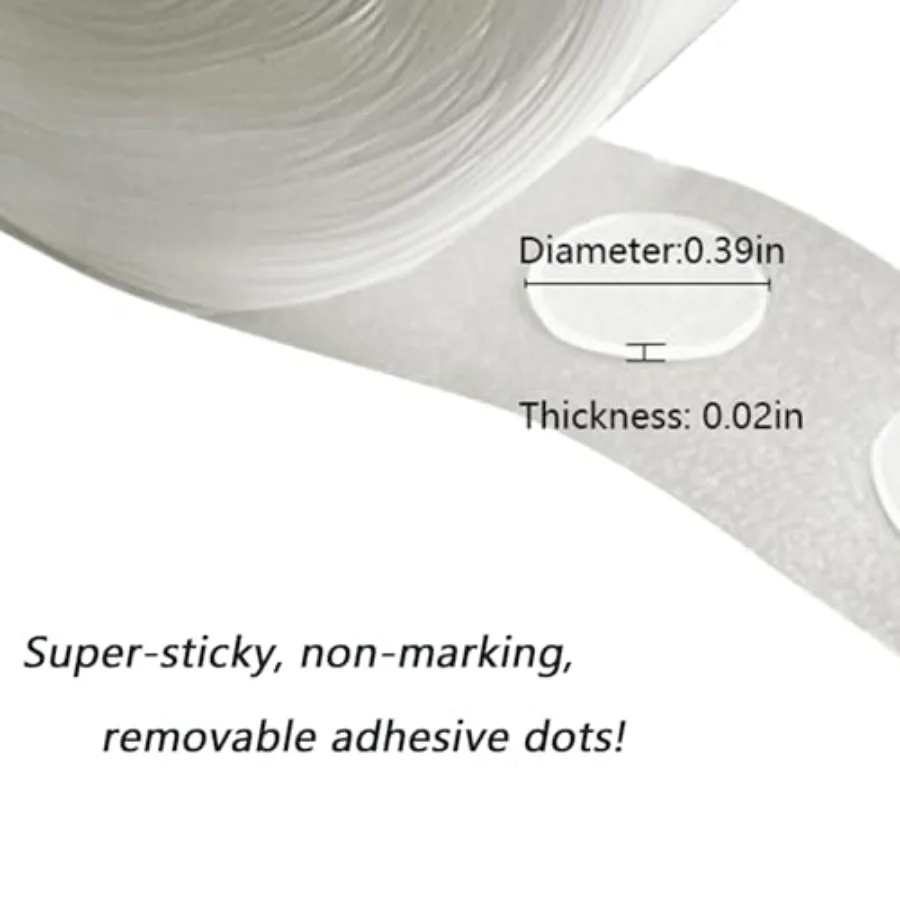 Two-Sided Adhesive Dots for Crafts, Balloons, Holiday Party Decorations, Clean Removable Non-Marking pc, Diameter :0.4IN