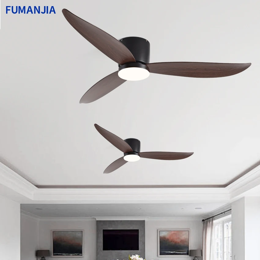 FUMANJIA New 46/52 Inch DC Inverter Ceiling Fan With LED Light, 6-Speed Remote Control, Modern Minimalist Style, Quiet Operation