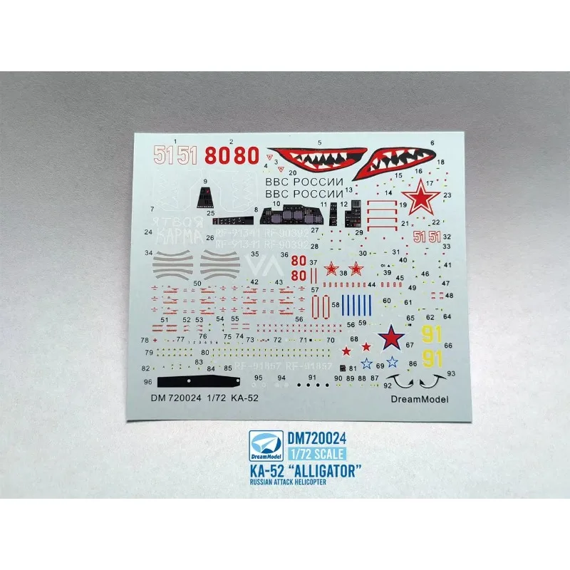 DROOMMODEL DM 720024   1/72 Schaal Russische KA-52 "Alligator" Attack Helicopter Assembly plastic modelbouwpakket