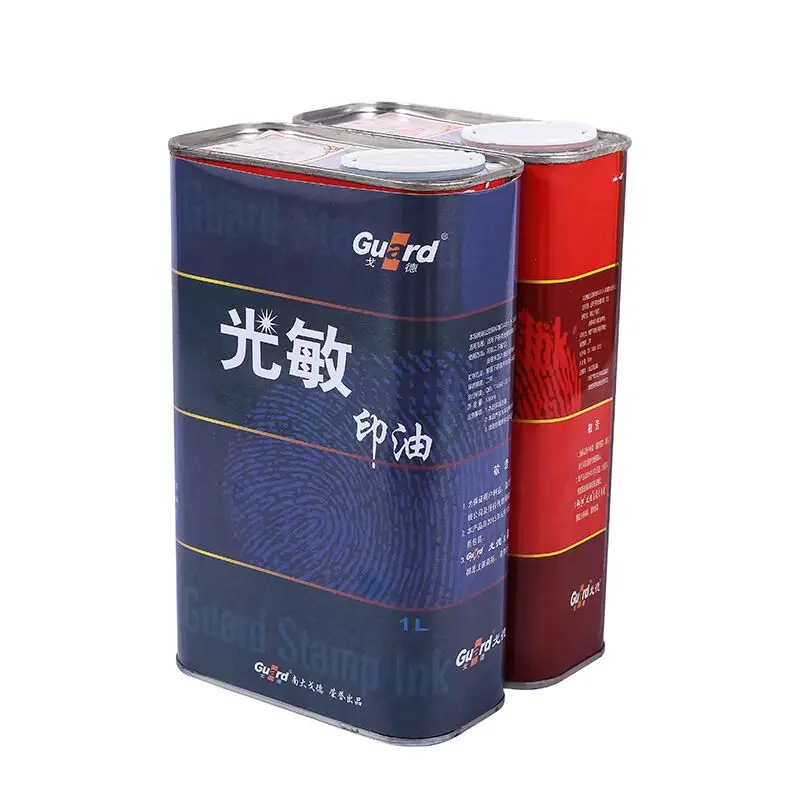 1 Litre high quality fabrics stamp ink Metal berrel package Photosensitive ink for Stamp self-inking flash seal