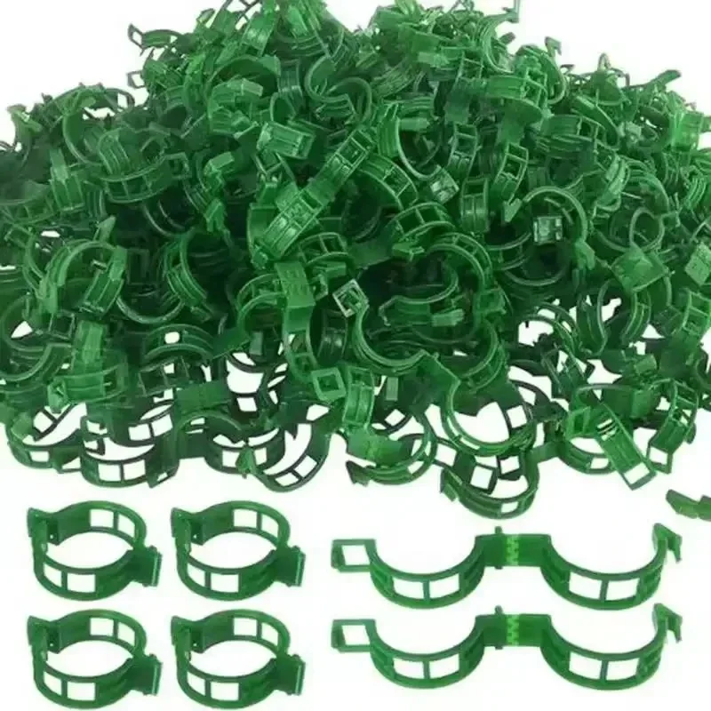 50-200Pcs Plant Support Clips Fixture Plastic Garden Plants Stalks Holder Strapping Clip For Climbing Plants Tomato Grape