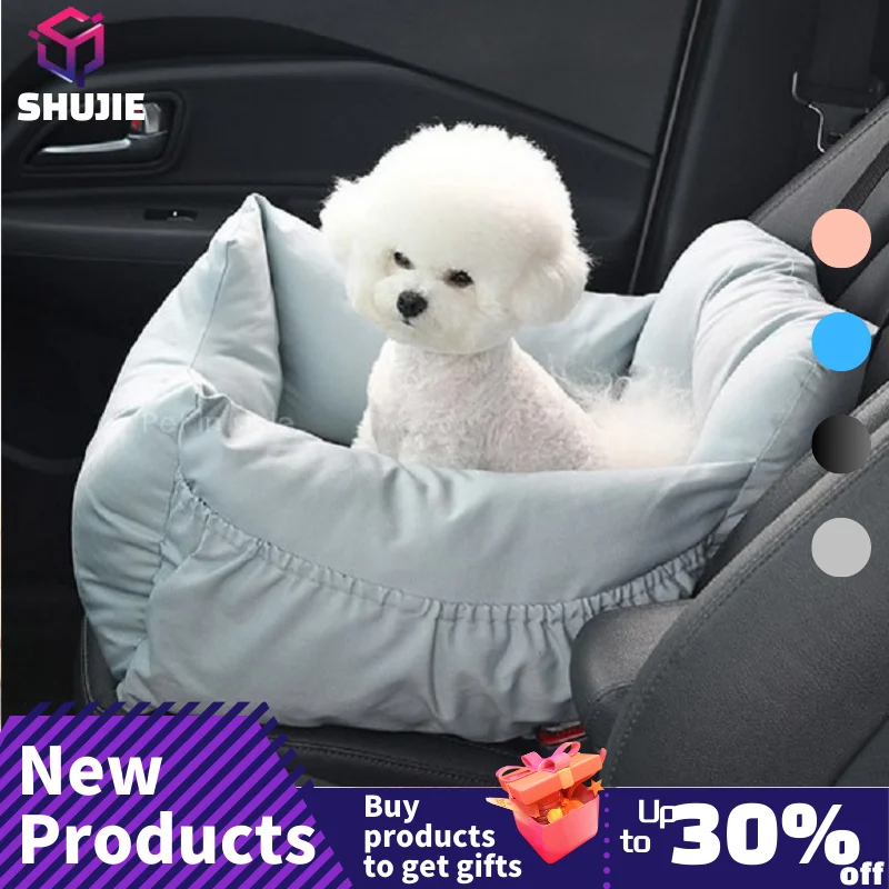 

Dog Car SUV Seat Puppy Bed with Adjustable Fixed Strap Non-Slip Bottom Dog Seat for Dog Cat Traveling Carry Supplies