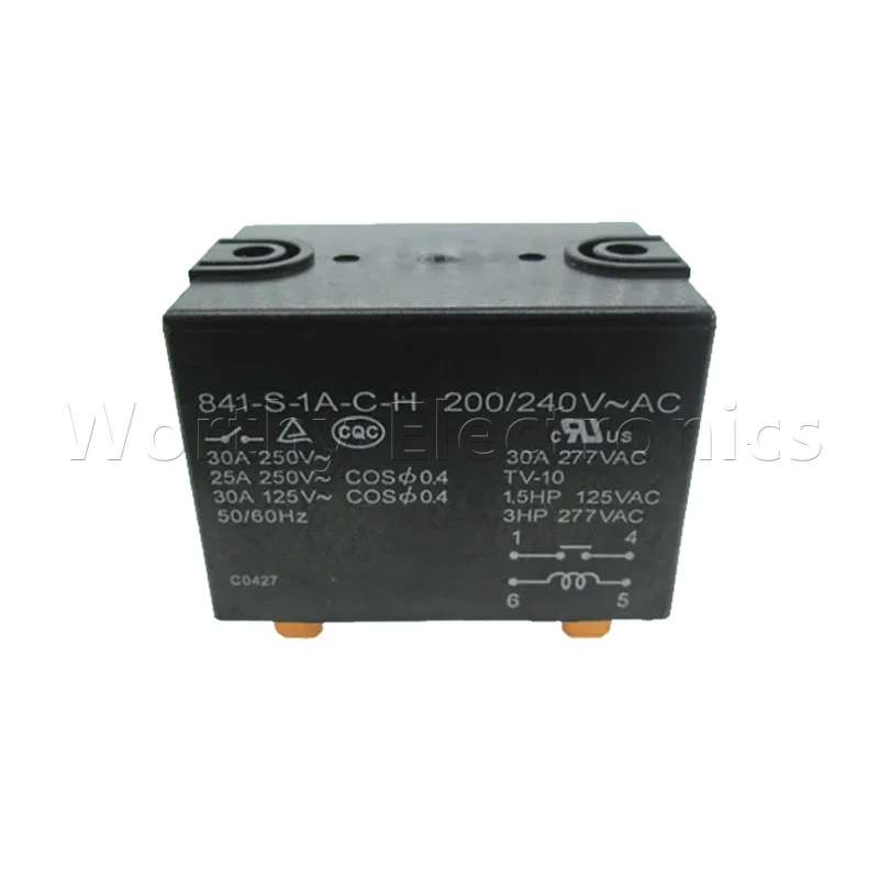 

Free shipping 10pcs/lot relay 240VAC 30A 4PIN 841-S-1A-C-H 841-S-1A-D