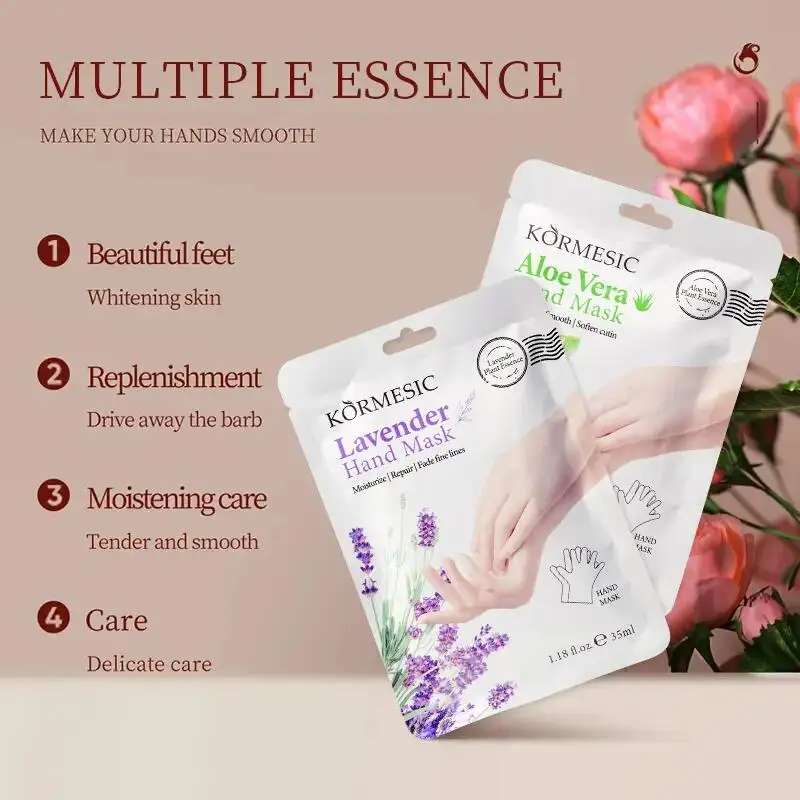 5/10PCS Lavender and Aloe Vera Hand Mask Moisturizing Nourishing Hand Gloves for Hands Skin Care Product Brightening Hydrating