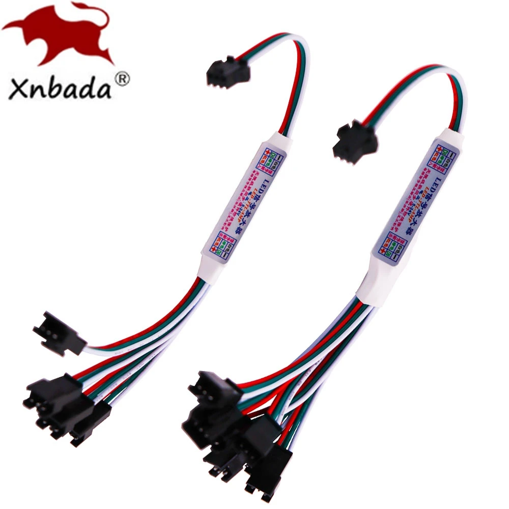 Mini wzmacniacz sygnału TTL LED Repeater dla WS2811 WS2812B SK6812 3-pinowy adresowalny moduł sznurka LED RGBIC 1 do 4/8 DC5-24V
