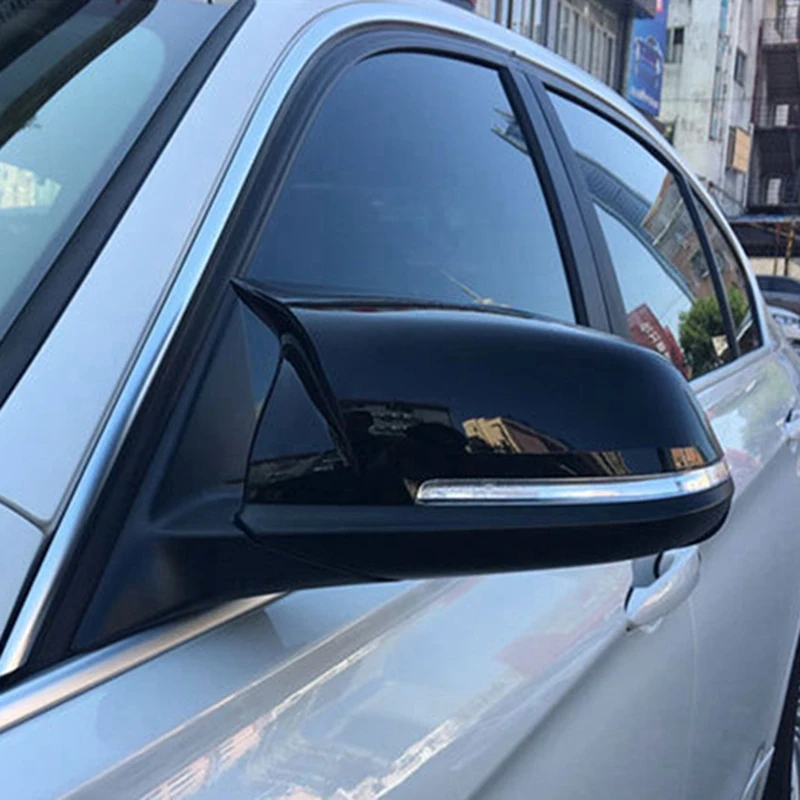 

Крышка зеркала заднего вида автомобиля для BMW 1, 2, 3, 4 серии X1 F20 F22 F30, зеркало заднего вида, ярко-черное