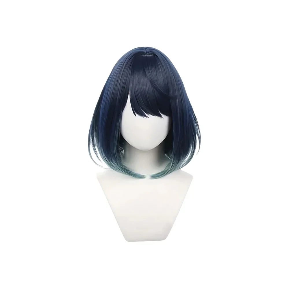 

Anime Cosplay Short Kurokawa Akane Cosplay Wig Dark Blue Gradient Costume Wigs Heat Resistant Synthetic Hair Wig