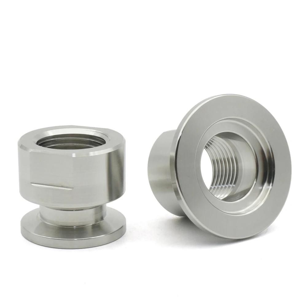 KF16 KF25 KF40KF50 Stainless Steel PT Internal Thread Vacuum Flange Joint Milled Edge Inner Thread Joint