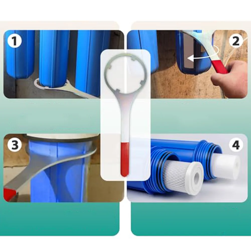 SPBW-1 Metal Water Filter Wrench For Whole House System 4.8 Inch With Ergonomic Rubber Handle For Models 152037 150295 WW34