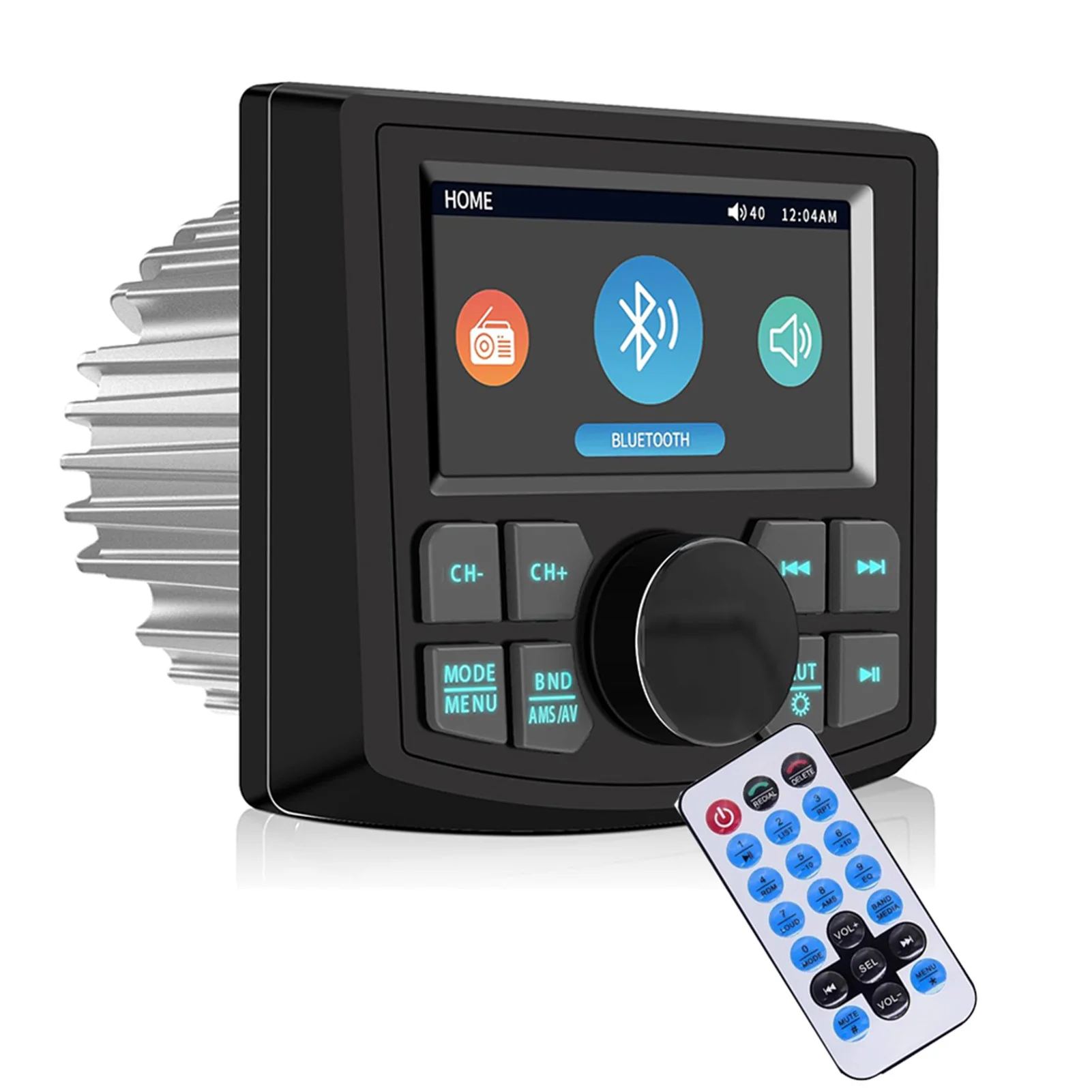 

Marine MP5 Radio AU-X Multimedia Video Player RZR SPA Bluetooth AM UTV RDS For ATV 3-inch Screen FM