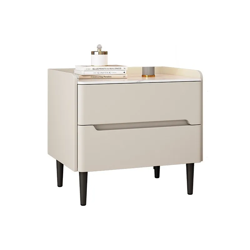 

Selection of all solid wood bedside tables Light luxury rock slab storage Bedroom Simple and modern