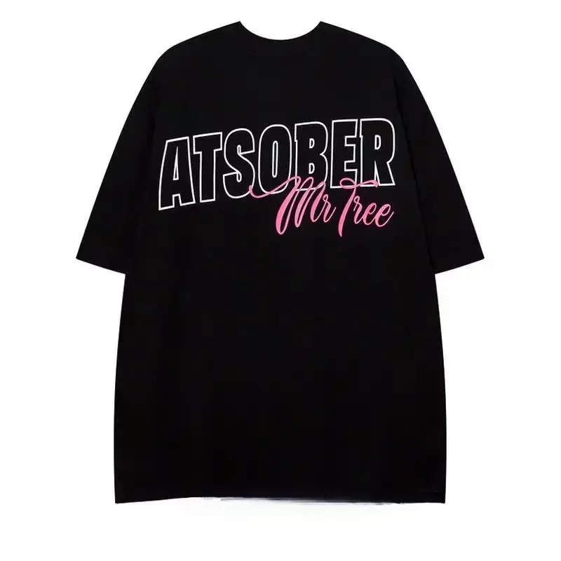 American Hip Hop Graffiti Printing Short-Sleeved t-Shirt Men's Trendy Brand Bf Style Couple Casual Versatile t-Shirt