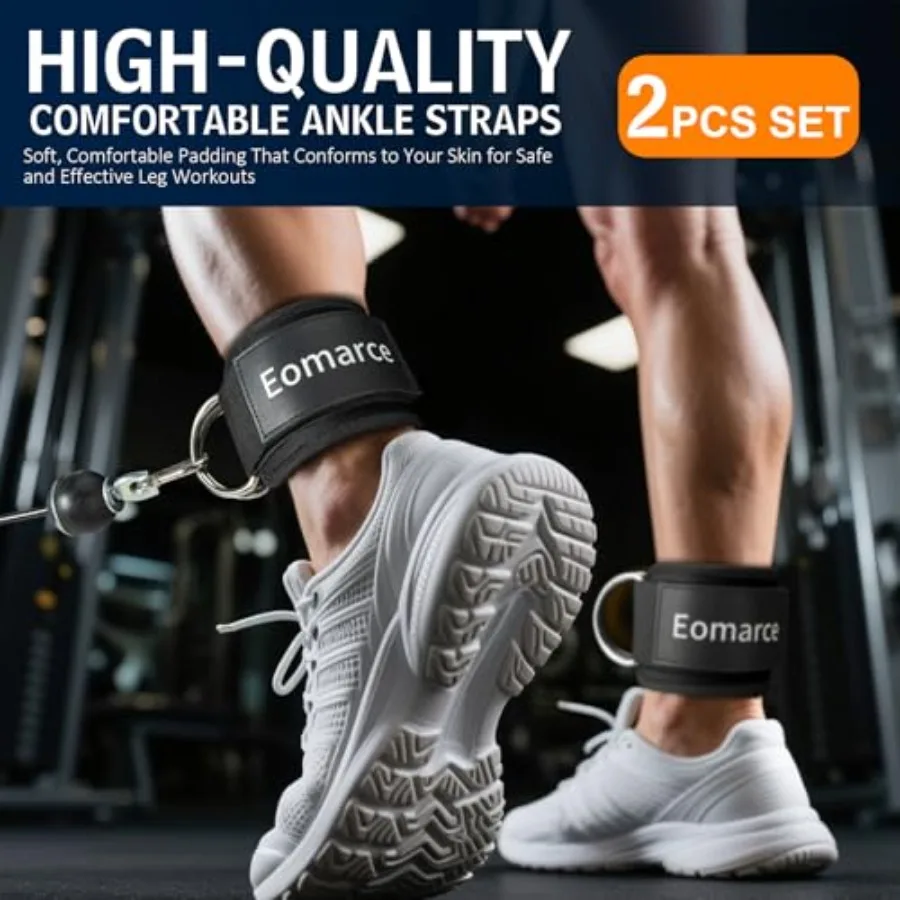 2 STUKS Set Premium Kabel Kick Back Enkelbandjes voor Kabelmachines Vrouwen en Mannen Glute Kickback Enkelbandje voor Workout Enkel Cuf