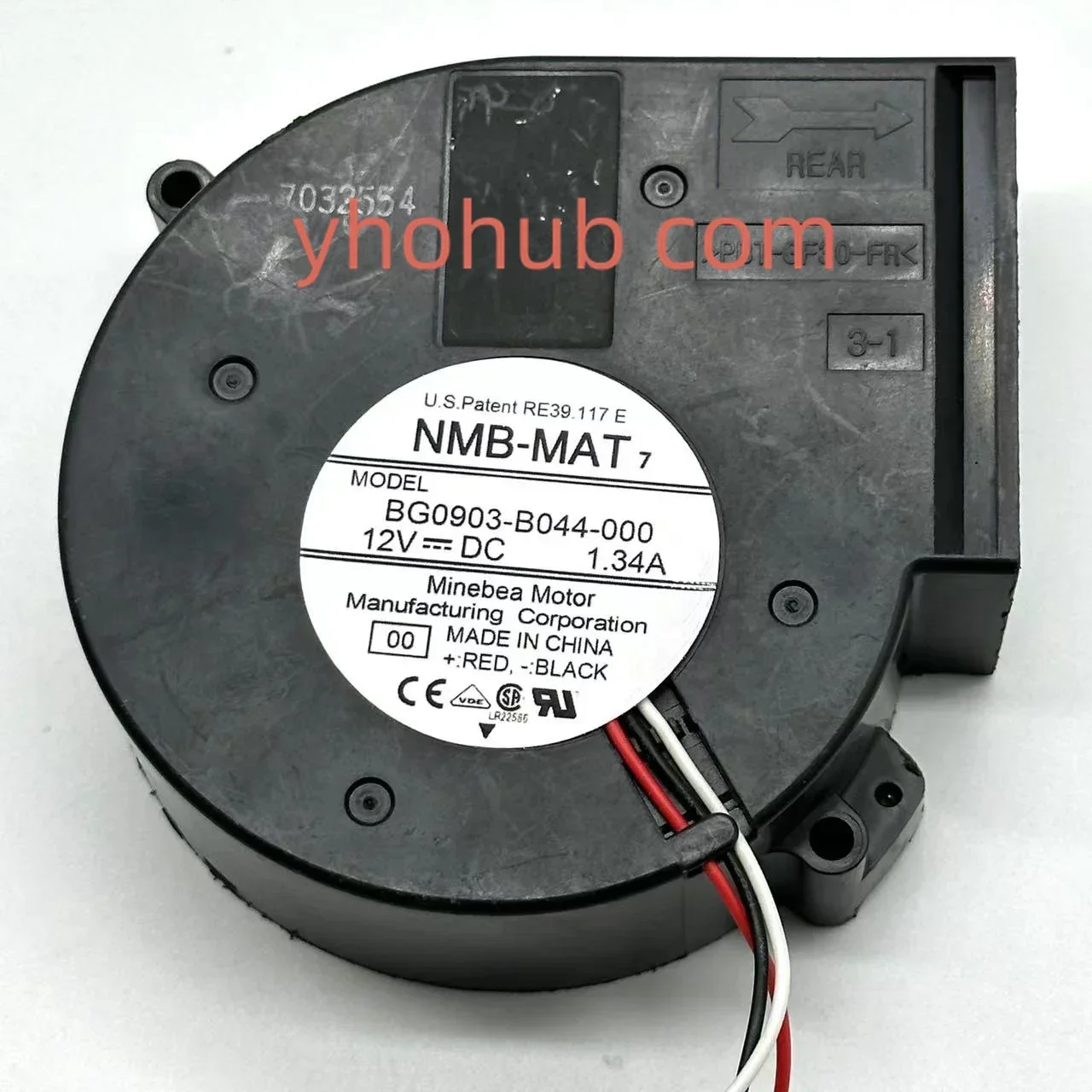 NMB-MAT BG0903-B044-000 DC 12V 1.34A 97x97x33mm 3-Wire Server Cooling Fan