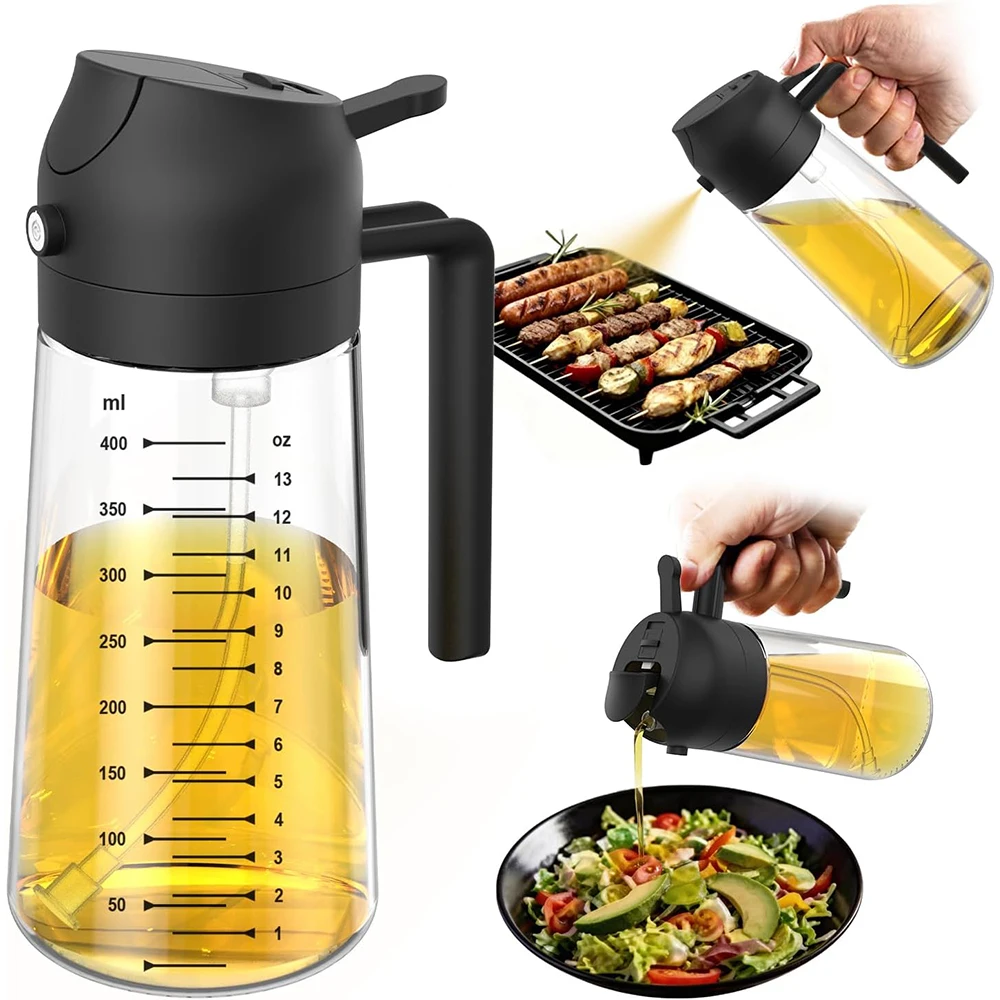 Kitchen Gadgets Oil Spray - LMETJMA 2 в 1: герметичная стеклянная