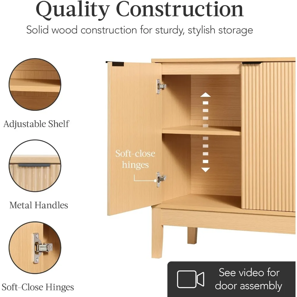 خزانة تخزين حديثة ببابين، بوفيه، خزانة جانبية، خزانة الوسائط، مدخل، خزانة الكتب، طاولة مميزة