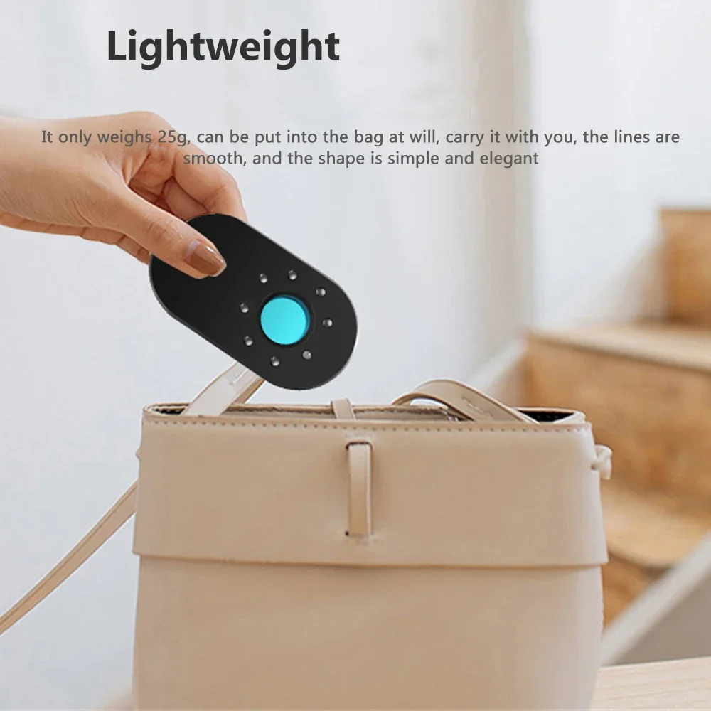 Mini Anti-Candid Camera Detector Travel Hotel Handheld Anti Peeping Theft Alarm Detector Infrared Detector Security Protection Sensor