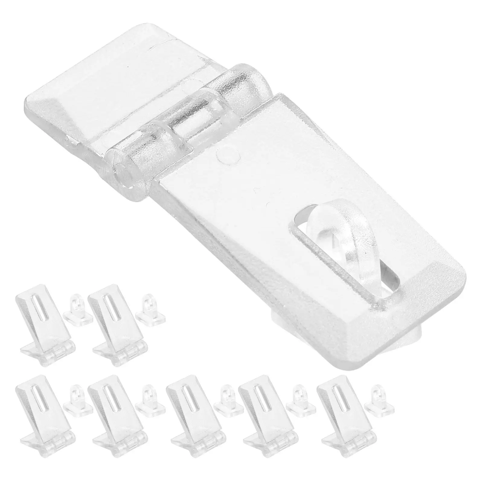 

8 комплектов акриловых замков-защелок для коробок, прозрачные пластиковые защелки-фиксаторы для ящиков, фурнитура для шкафов