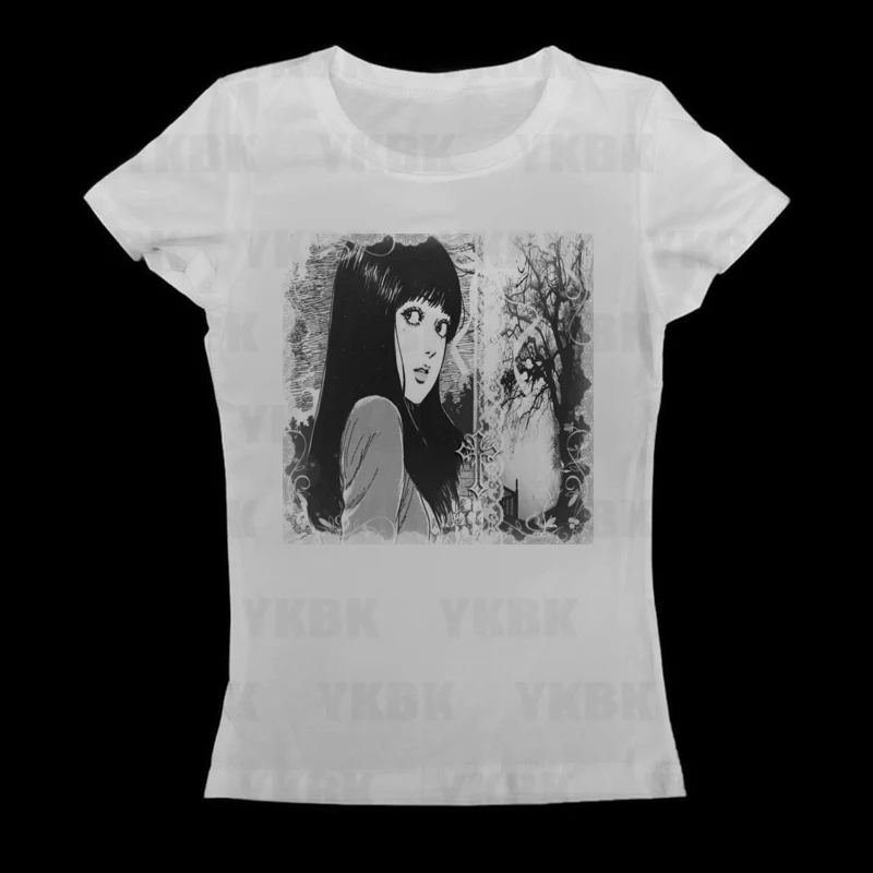 Harajuku Streetwear Katze Kitty Stil Anime Frauen Mädchen Kurze Lange Hülse Nette Tees Mode Lässig Y2k T-shirts Vintage Slim Fit