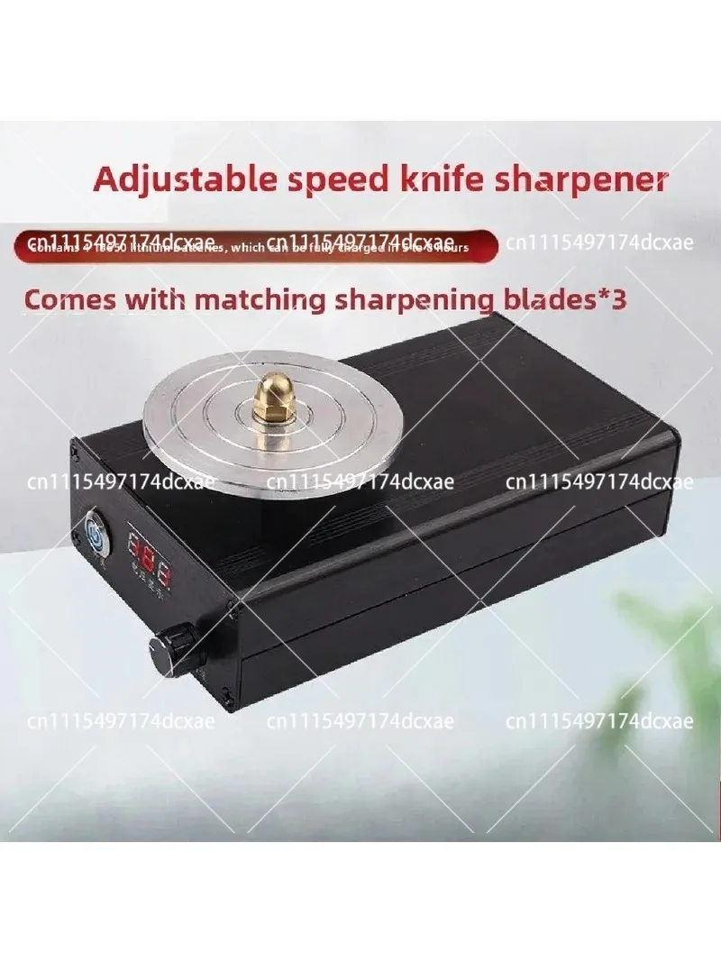 Electric Knife Sharpener 220V 70mm Disc, Variable Speed 0-3000RPM Tabletop Grinder for Carving Knives, Tools Sharpening