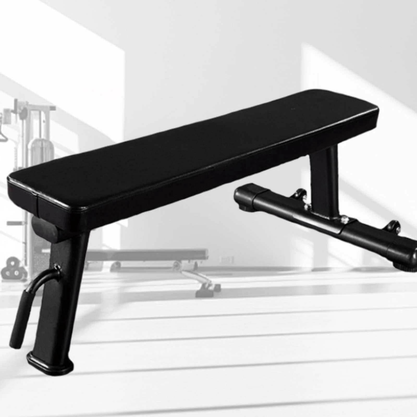 Flat Gym Bench Versatile Flat Weight Bench Stable Long-Lasting for Weightlifters, Strength Training, Home Workouts