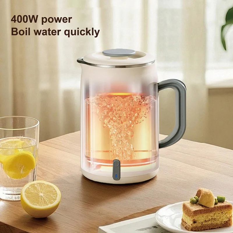 110V/220V Electric Kettle Portable Travel 304 Stainless Steel Kettle Auto Power Off Mini Electric Hot Cup Multi-function 600ml