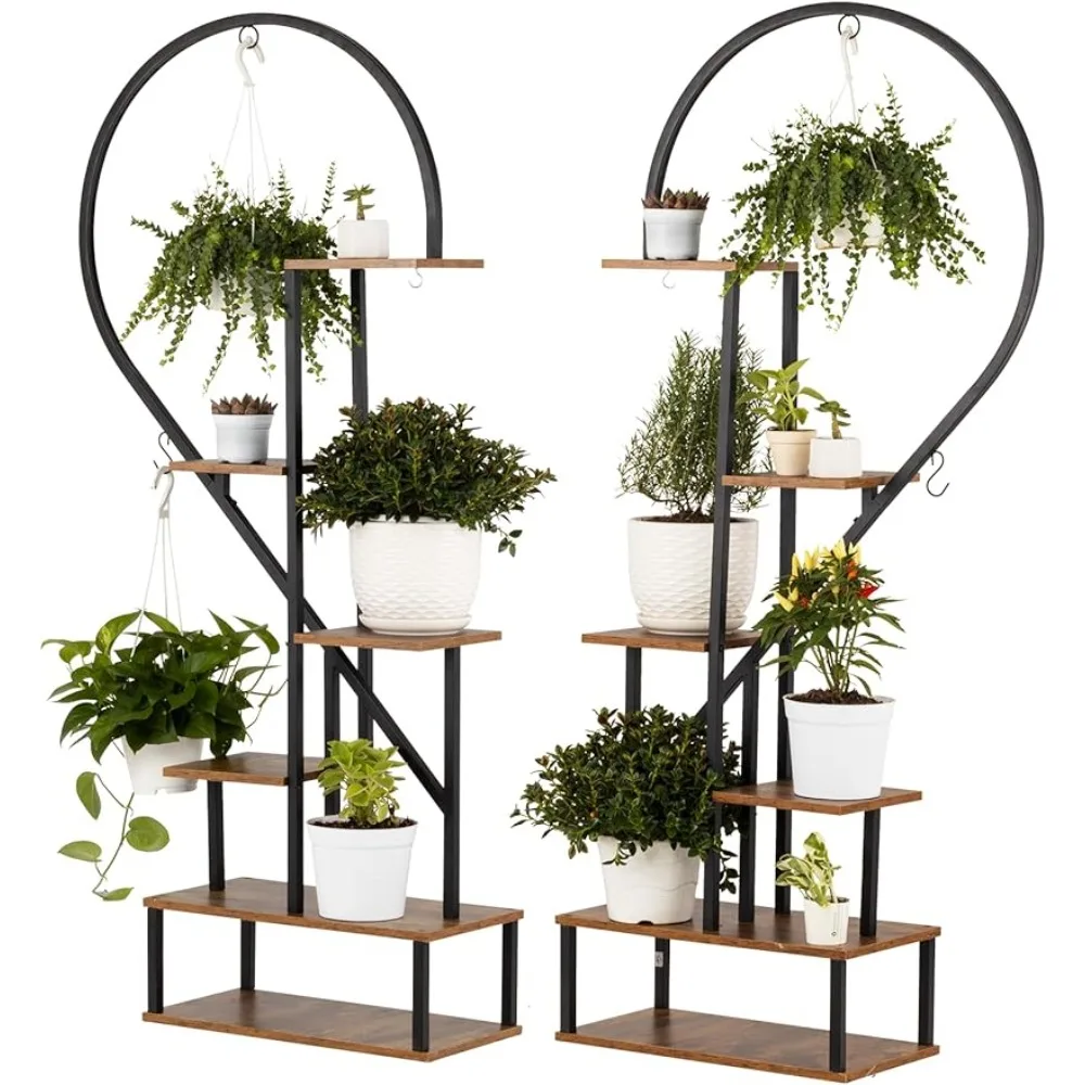 

Living Room Stand for Flowers 6 Tier Metal Plant Stand Balcony and Patio (2 Pack) Freight Free Outdoor Furniture