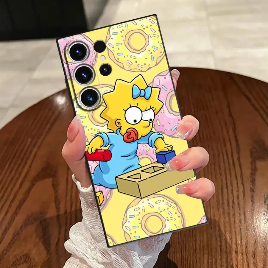 Mooie Simpson Moeder Soft Back Telefoon Cover Case voor Samsung Galaxy S25 Ultra S21 S25 + S23 FE S9 S20 S24 + S24 Plus S22