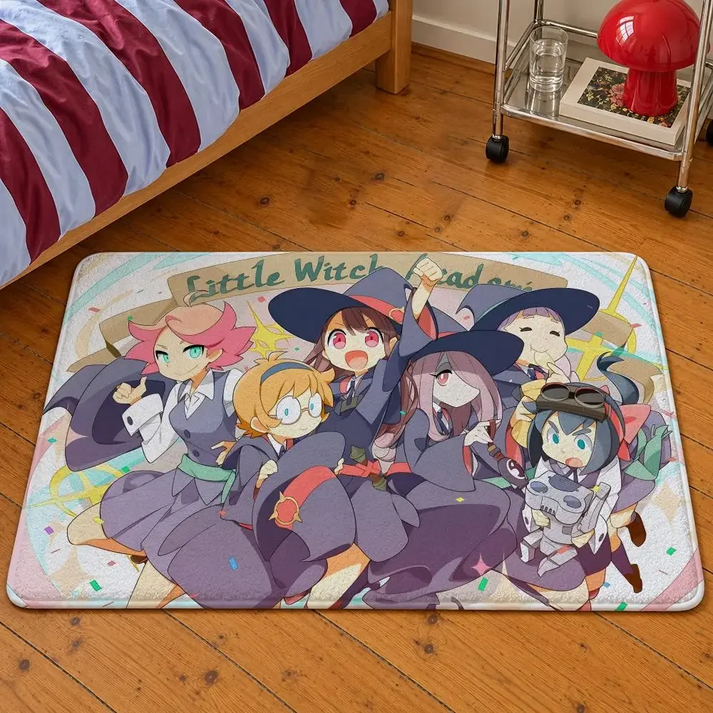 Anime Little Witch Academia Akko Sucy Floor Mat Soft Flannel Entrance Doormat Non-Slip Washable Rug For Bedroom Home Decor