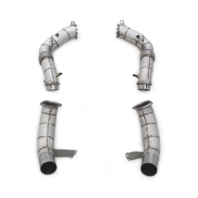 Custom Exhaust Header Downpipe For BMW M8 F91/F92/F93 4.4T 2019-2023 SS304 Straight Pipe Exhaust System Street Car Parts