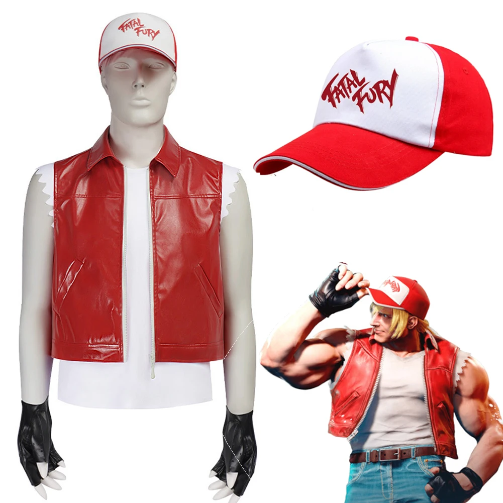 jeu-sf-6-terry-bogard-cosplay-costume-chapeau-de-baseball-jeu-de-role-fantasia-vetements-hommes-adulte-male-deguisement-halloween-costumes-de-fete