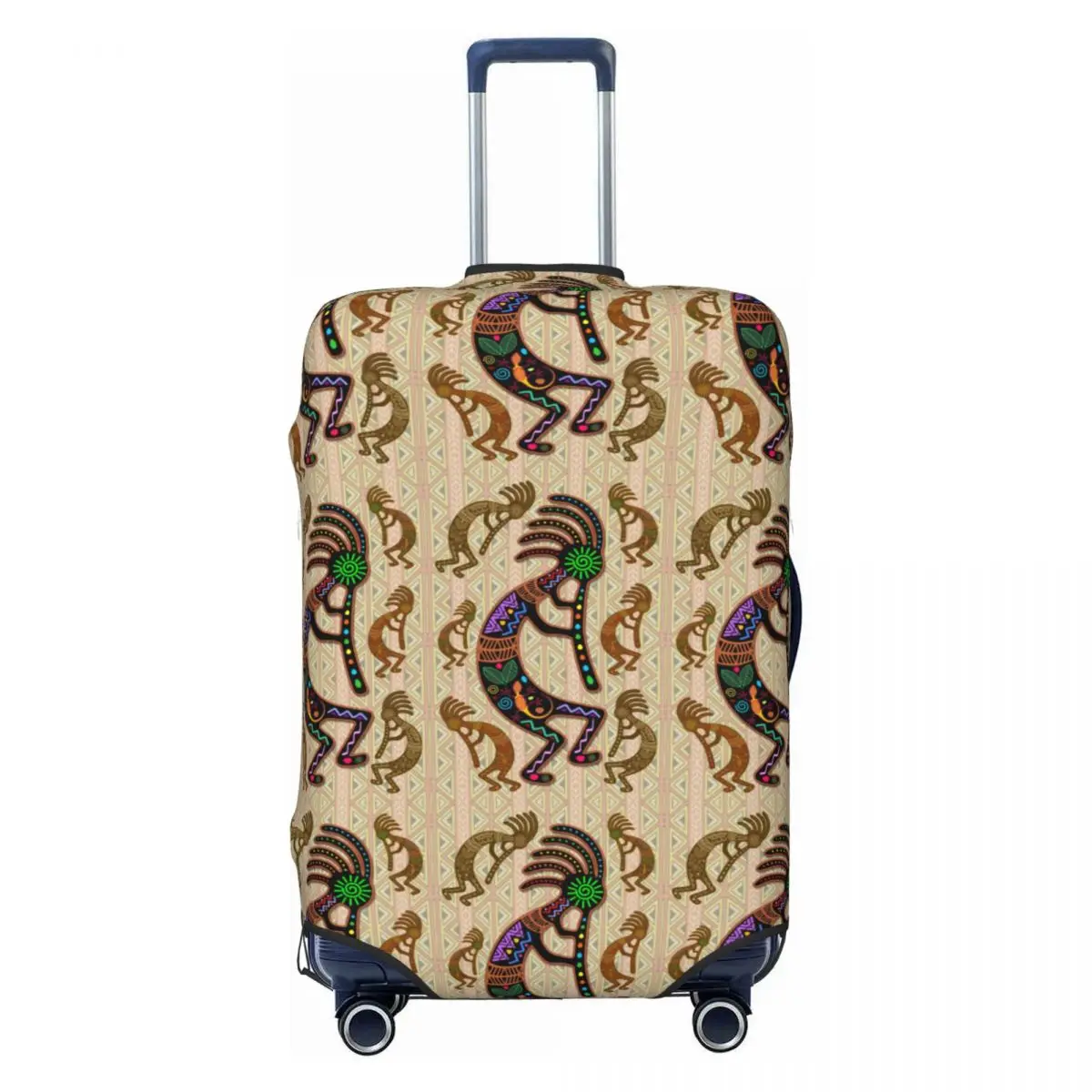 

Custom Southwest Tribal Native American Kokopelli Travel Luggage Cover Dust Proof Suitcase Cover Protector Fit 18-32 Inch