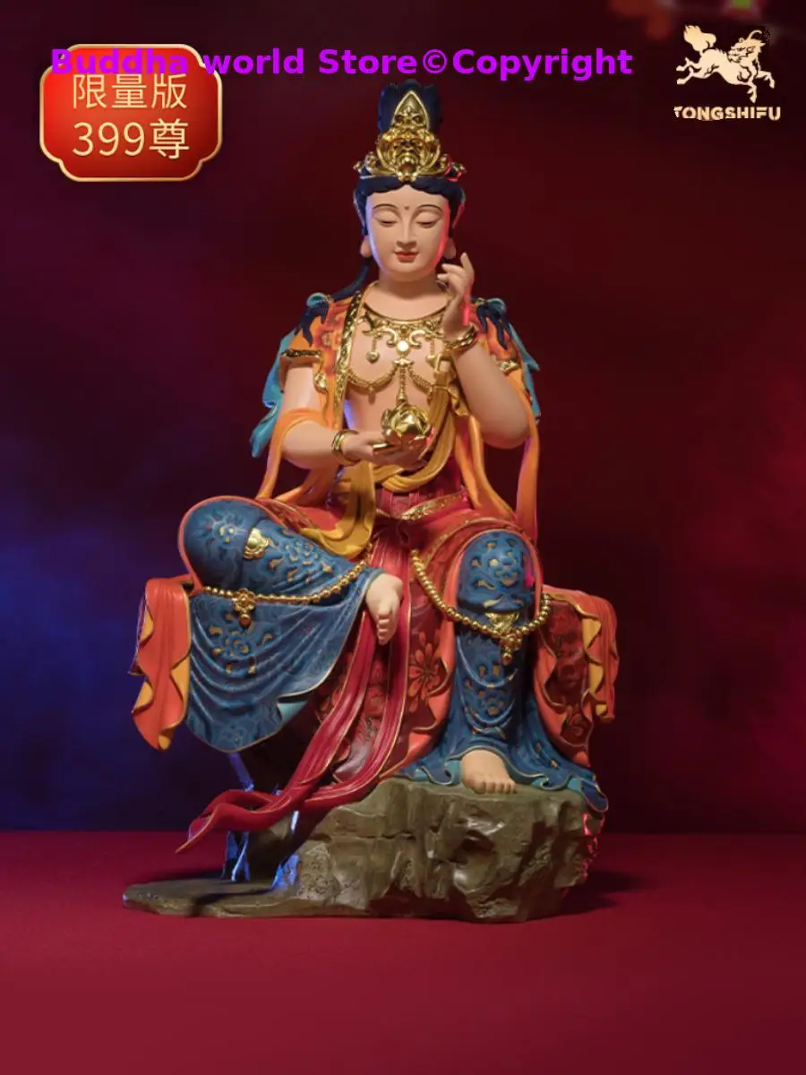 

Global Limited Edition Song dynasty imitation Painted GUAN YIN Buddha 100% Handmade Bronze Sculpture copper carving ornament