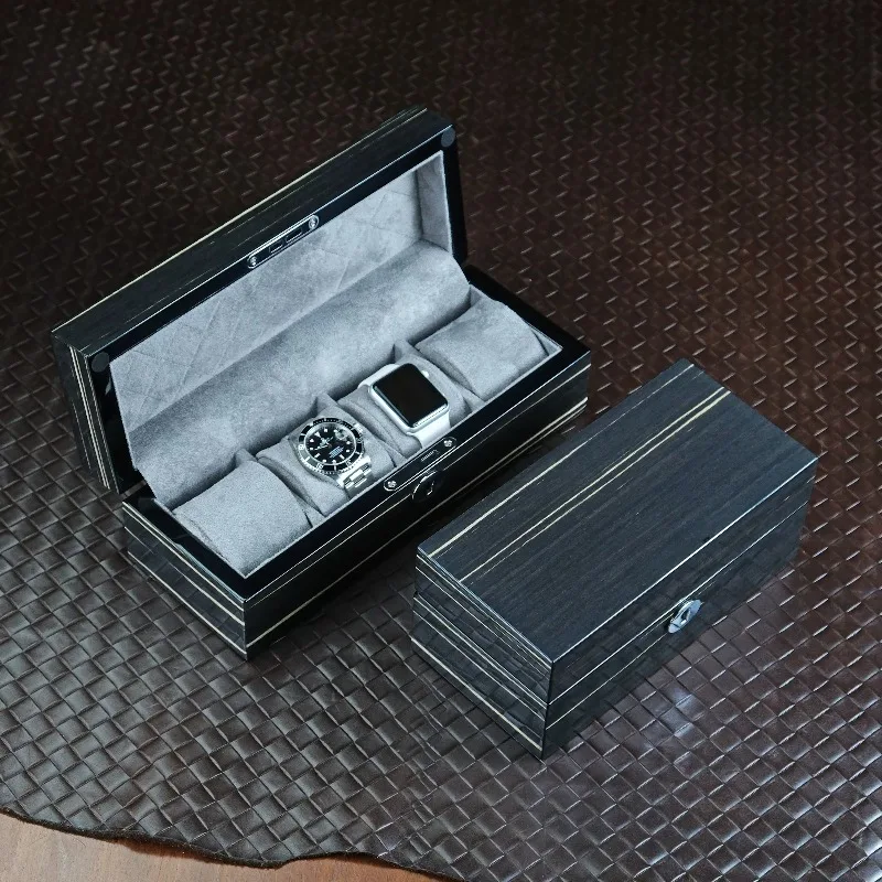 Wooden Watch Boxes with Lock Watch Box Retro Minimalist Luxury Watches Organizer Case Dustproof Home Portable Watches Cases