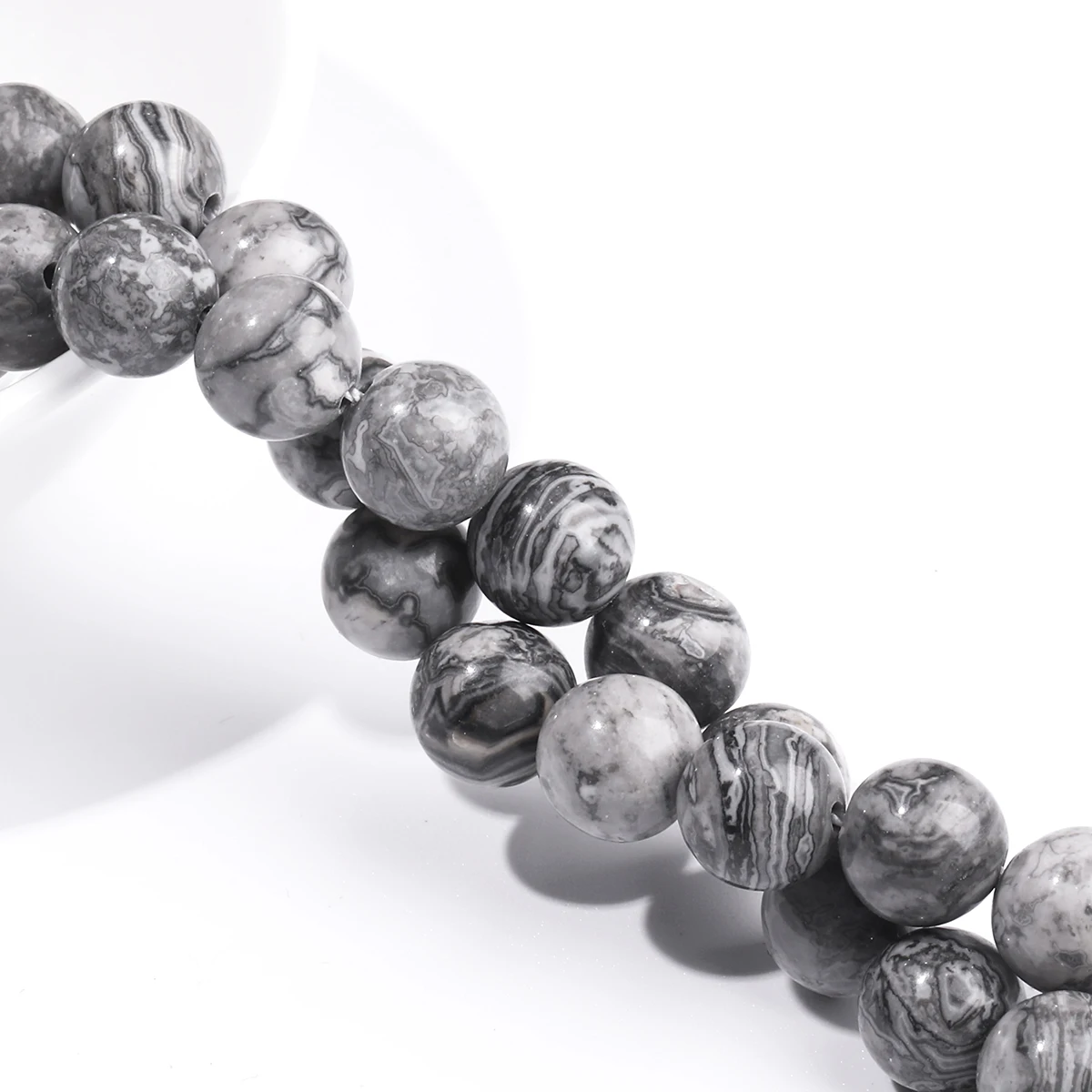 AA + خريطة الطبيعية جاسبر حجر الخرز الجولة فضفاض خزر عازل لصنع المجوهرات قلادة سوار DIY بها بنفسك اكسسوارات 4 6 8 10 12 مللي متر