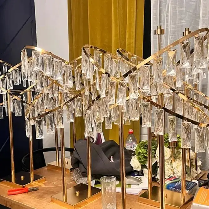 5Pcs Luxury Acrylic Flower Stand 77cm High Table Centerpiece Candle Holder for Wedding Birthday Party Home Decoration