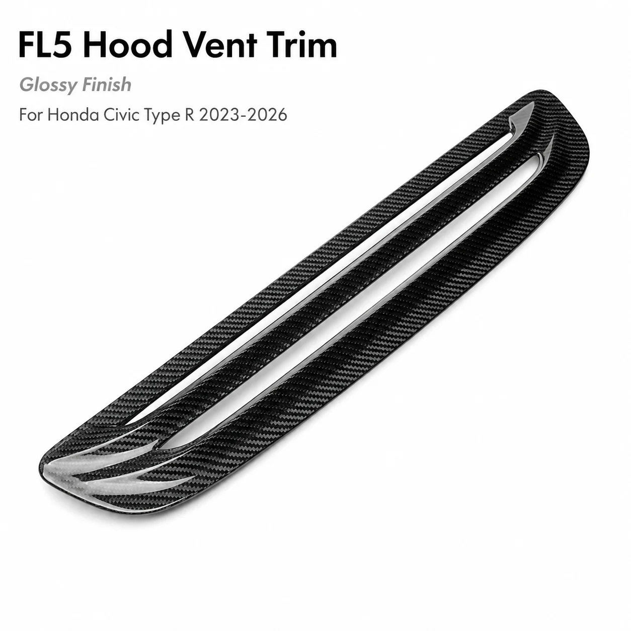 Real Dry Carbon Fiber for 2023–2026 Honda Civic Type R FL5 Hood Vent Trim Gloss/Matte Car Accessories