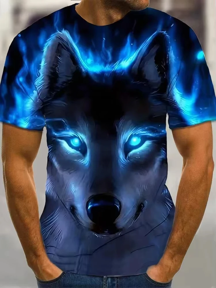 Men's Wolf print casual street - Men'S Fashion Essentials review and price