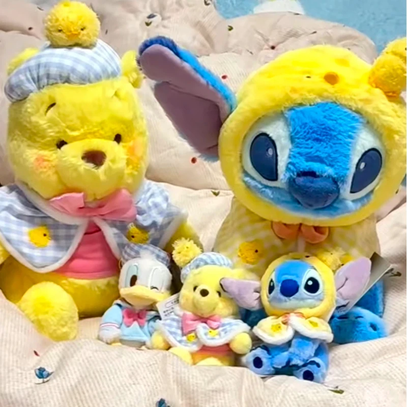 

Оригинальная плюшевая кукла Disney Friends Wonderful Spring Series Stitch Winnie The Pooh, милая игрушка, кавайный подарок, украшение для дома, аниме GK