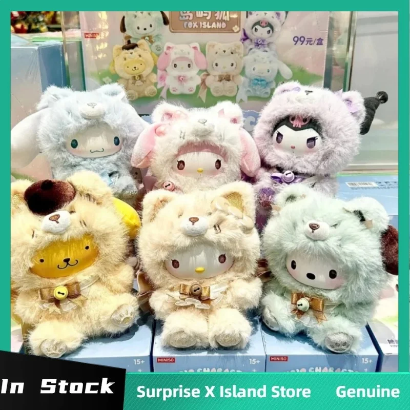 

Подлинная слепая коробка Sanrio Fox Island Series Kawaii Vinly, плюшевая сумка, кулон, коллекционные фигурки, куклы, модные игрушки, загадочная коробка, подарки