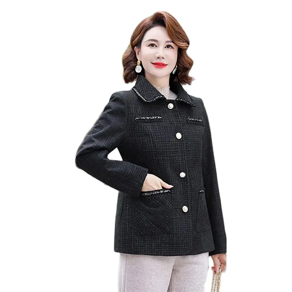 

Mother's Autumn Dress Small Fragrance Coat Western Style Middle-aged And Elderly Women's High-end Fashion Spring And Autumn Coat