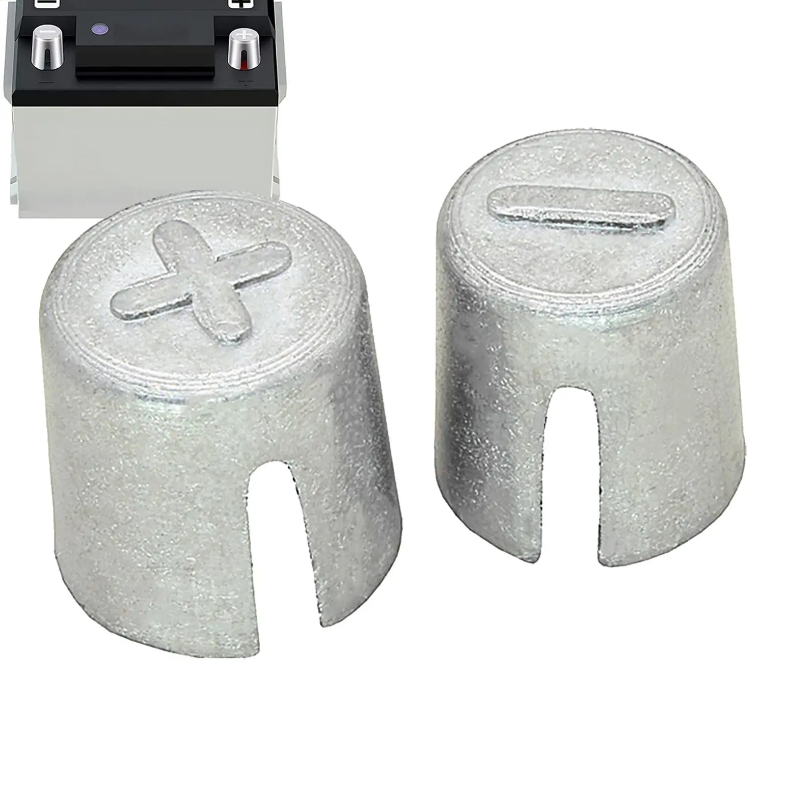 2PC Auto Lead Terminal Shim Caps for Top Post Battery Post Terminal Cable End Repair Universal for Vehicles SUV Truck RV Boat